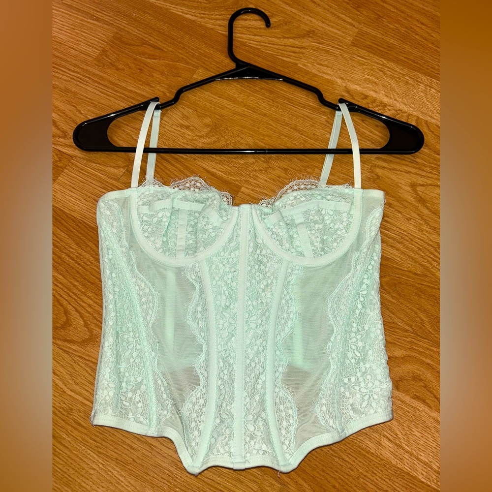 Urban Outfitters Out From Under Corset Top - Mint Green - Size M